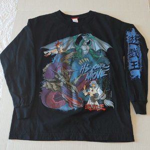 Vintage 1996 Yugioh Anime Graphic Long Sleeve Shirt "ITS YOUR MOVE" Tee BLACK